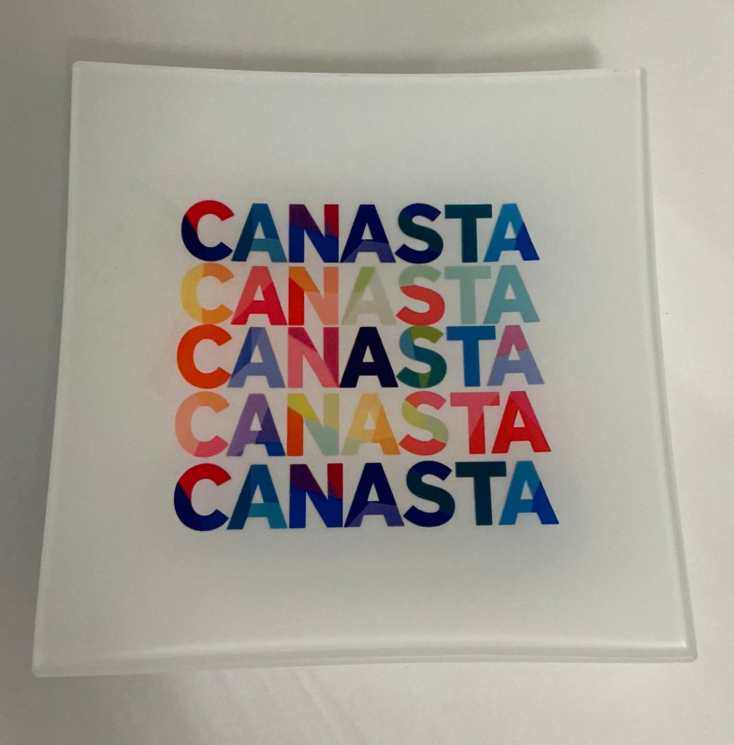 Canasta Decorative Plate/ Trinket Tray 6” x 6”