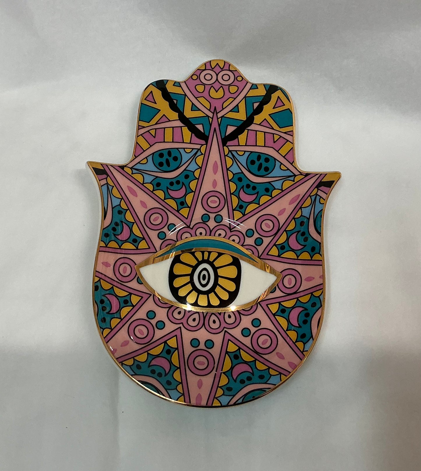 Ceramic Trinket Dish - Hamsa