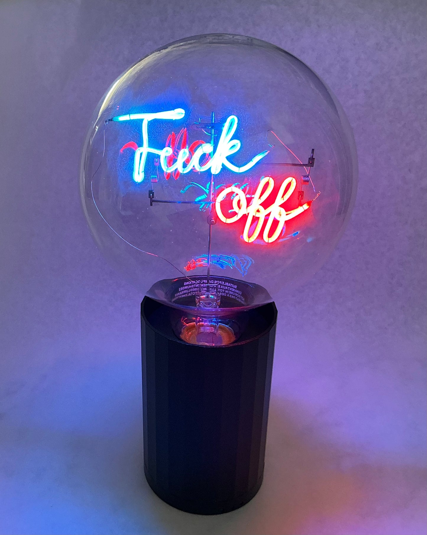 Message in the Bulb Base (Fuck Off)