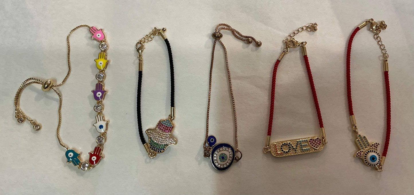 Handmade Evil Eye/ Hamsa/ Love Bracelet