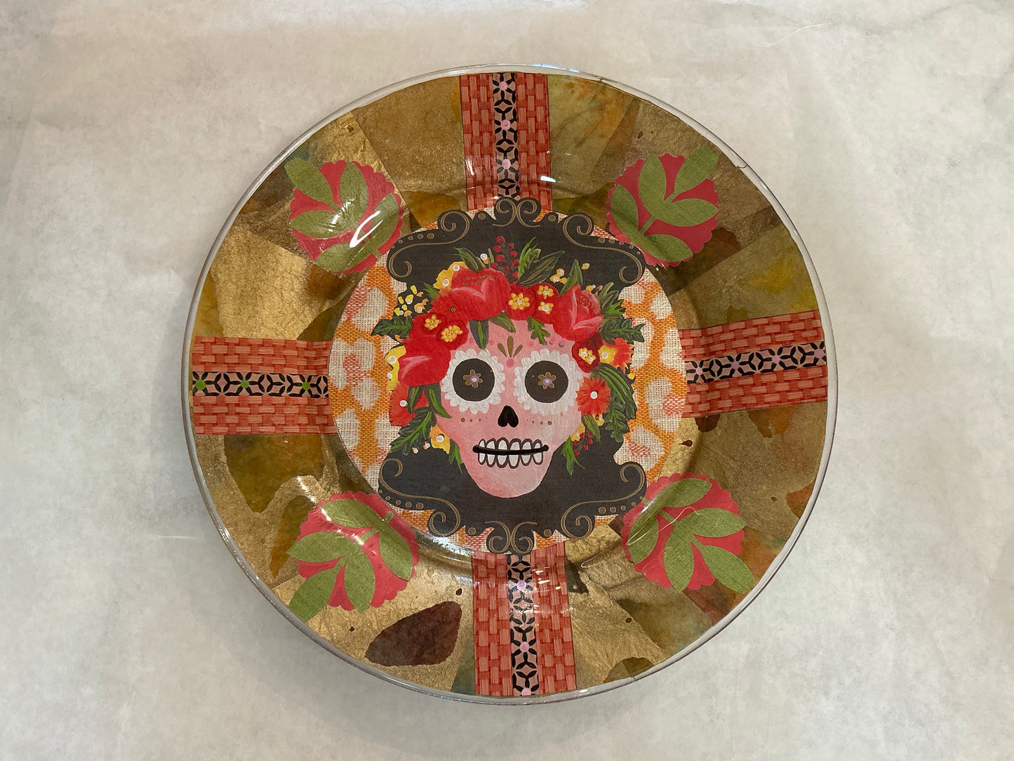 Handmade Decoupage Glass Plates "Hot Tamale” Exclusive**