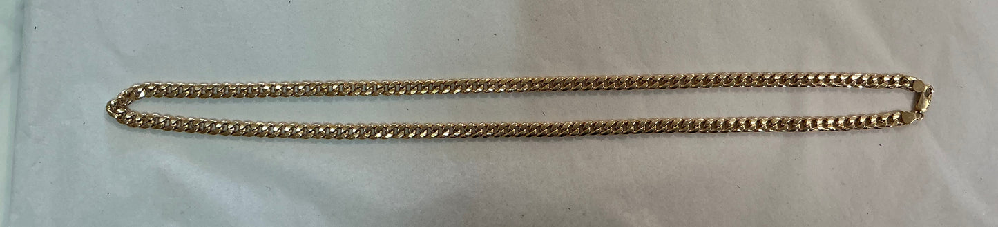 24” Heavy Cuban Link Necklace in 18K Gold
