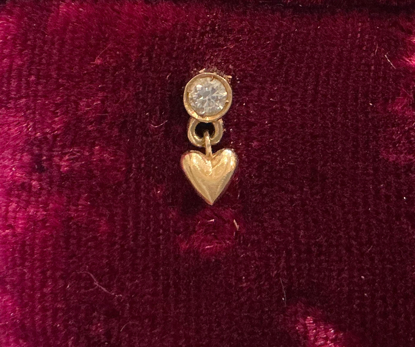 Diamond Baby Heart Earring by Sophia Zakia