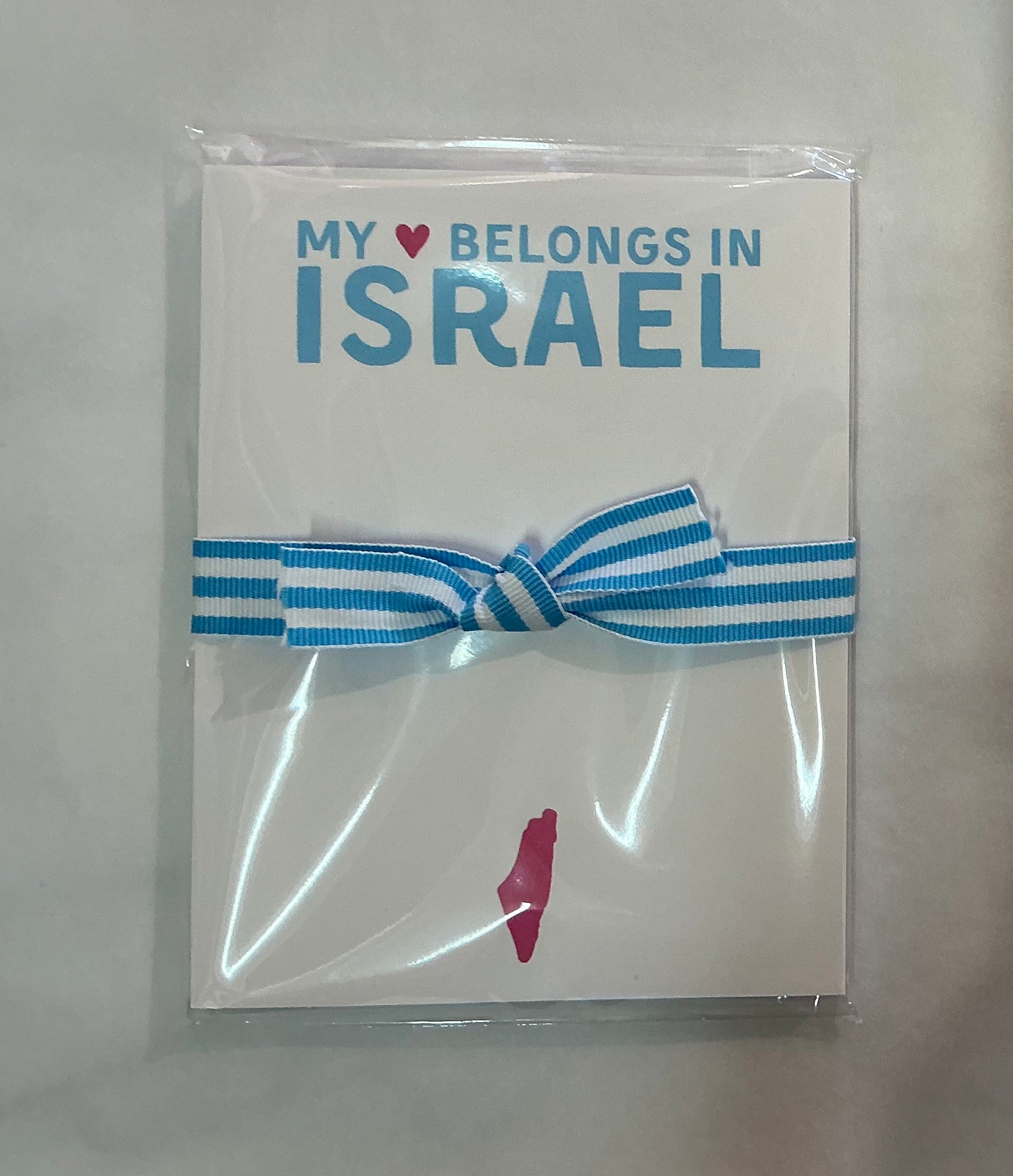 MY HEART BELONGS TO ISRAEL MINI NOTEPAD