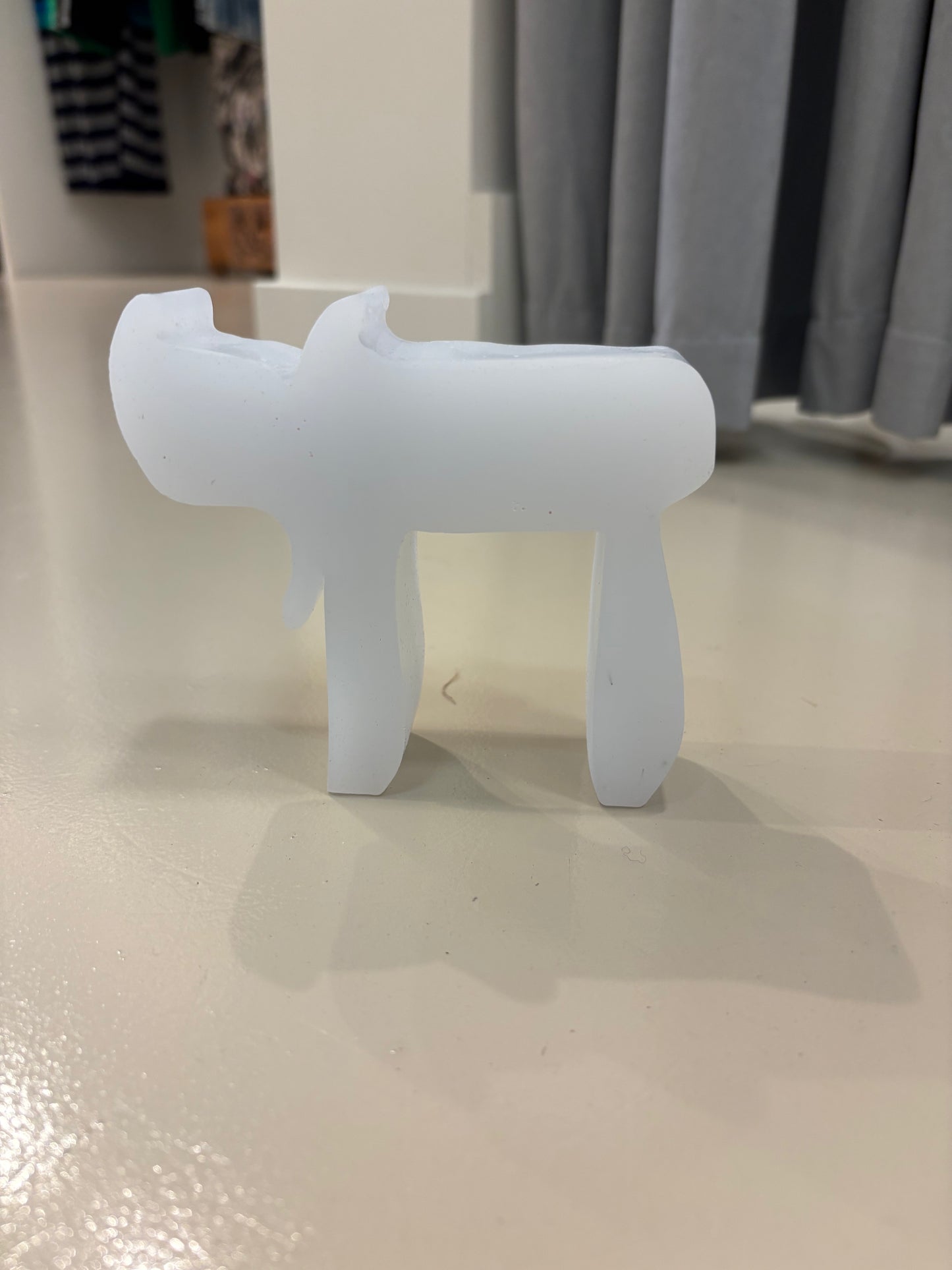 White Chai Sculpture in Resin