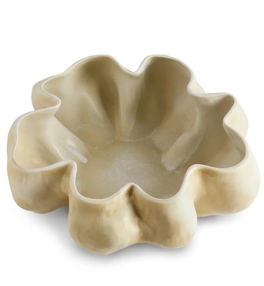 Timna Bowl in Fine Latte Porcelain by L’Objet
