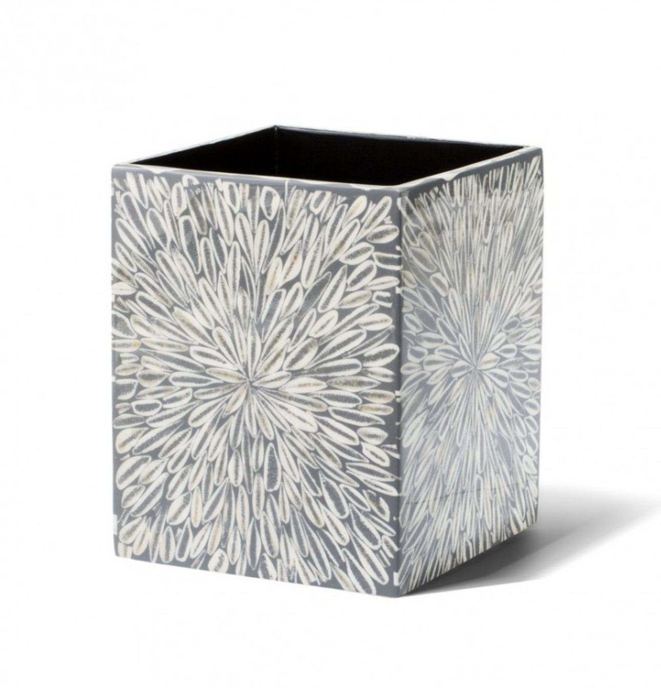 Gray Almendro Wastebasket 8.7" x 8.7" x 11"