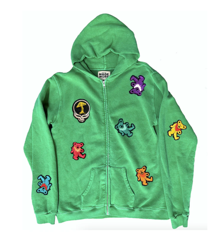 Grateful Dead Handmade Zip Hoodie