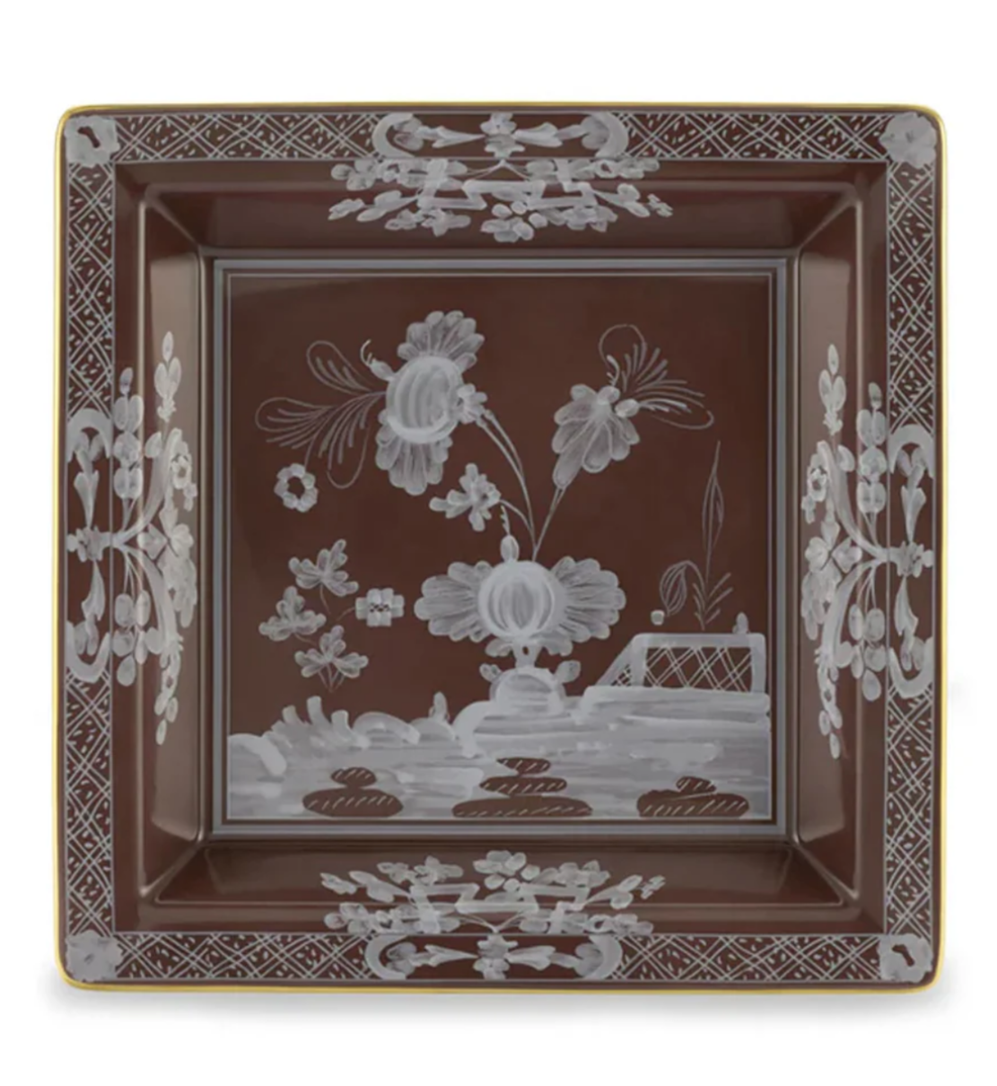 Oriente Italiano Square Change Tray- Castagna