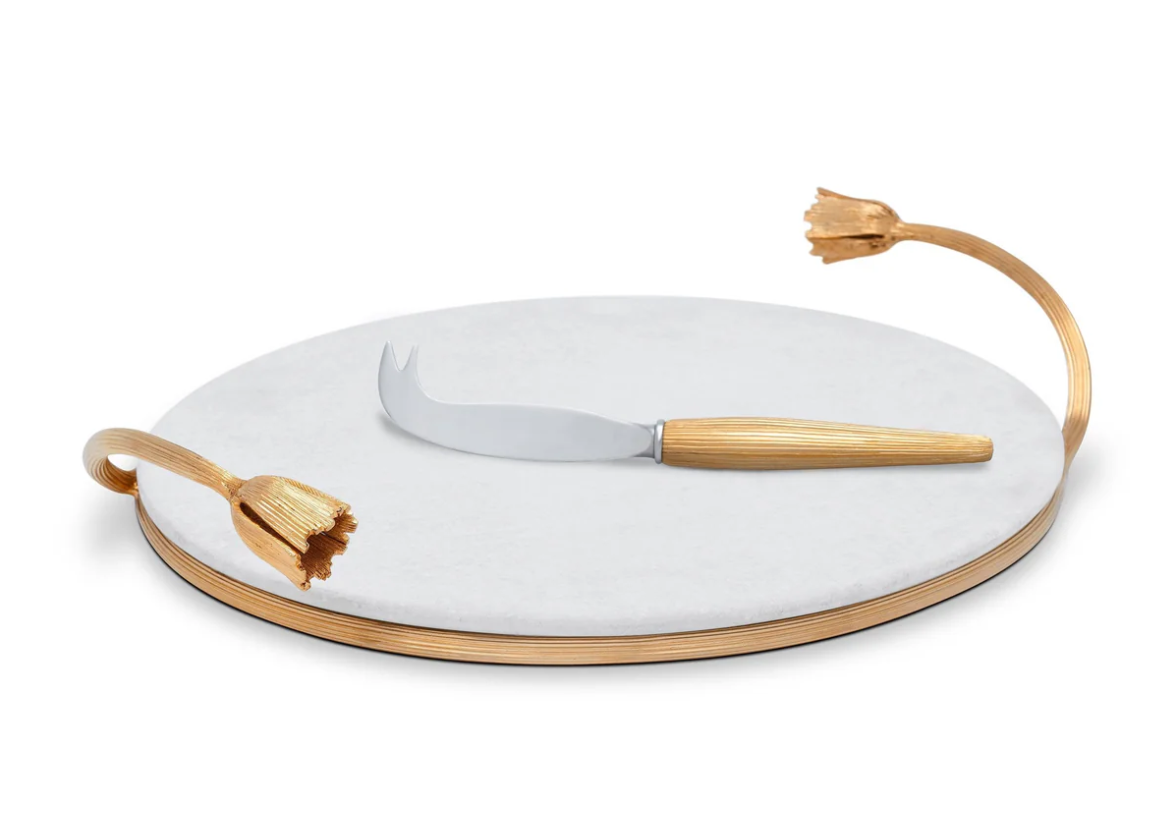 Deco Leaves Cheese Serving Set