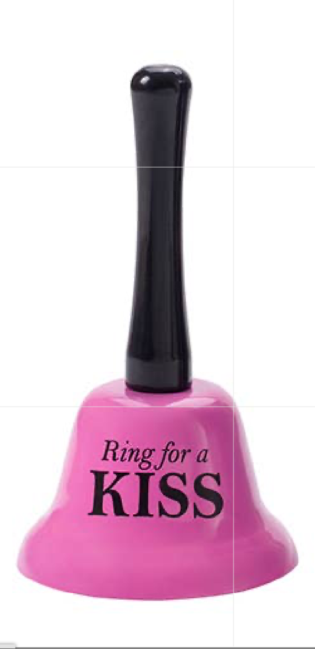 Ring for a Kiss - Hand Bell - Cute Valentine's Gift - Novelty Gifts