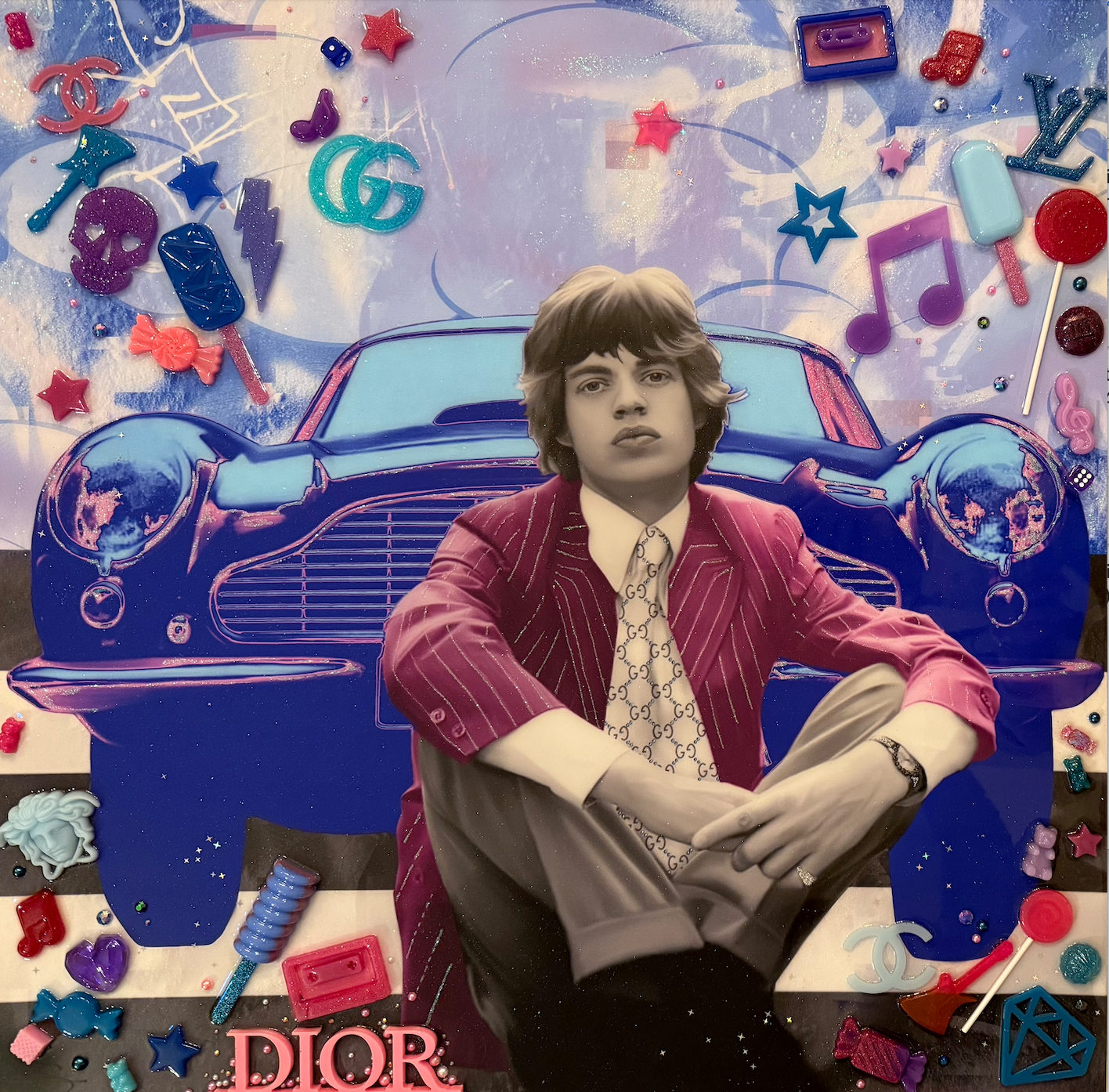 Mick Jagger Pop Art. (one of a kind)