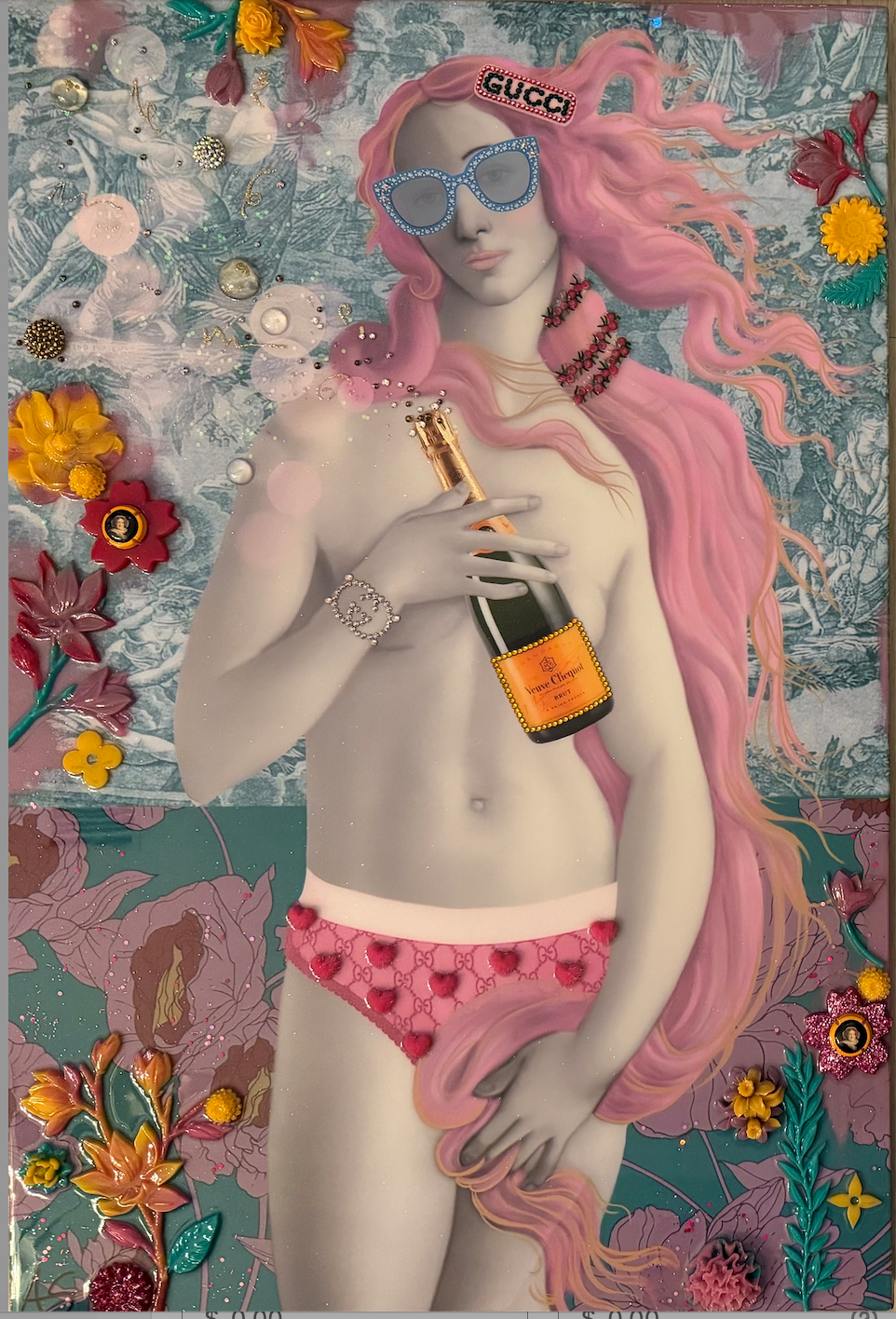 Venus Resin art on canvas (one of a kind)