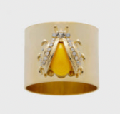 Ladybug Napkin Ring Yellow