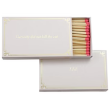 Curiosity did not kill the cat…I did Matches