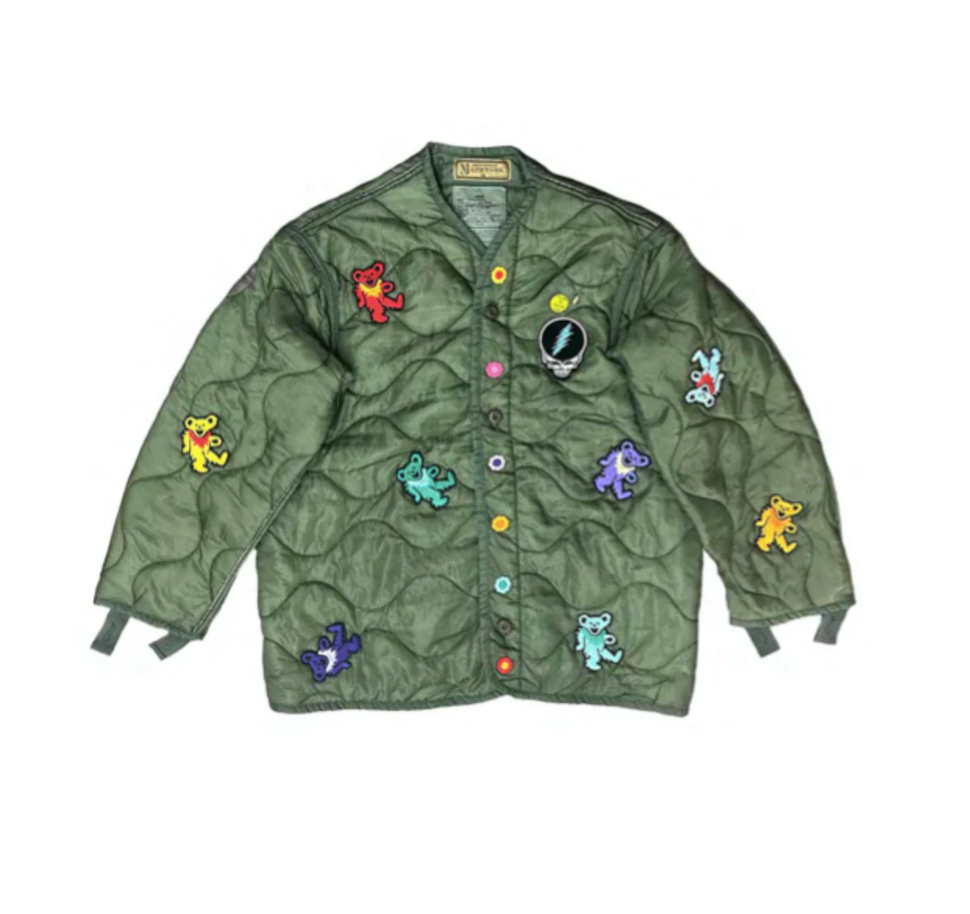 Greatful Dead Army Washed Liner Jacket By Madeworn