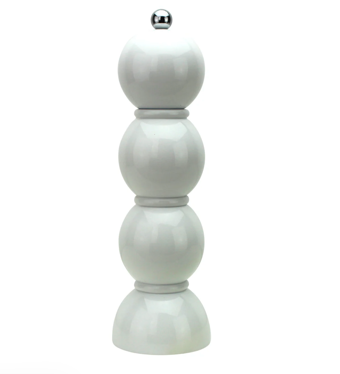White Wood Lacquered Salt or Pepper Mill