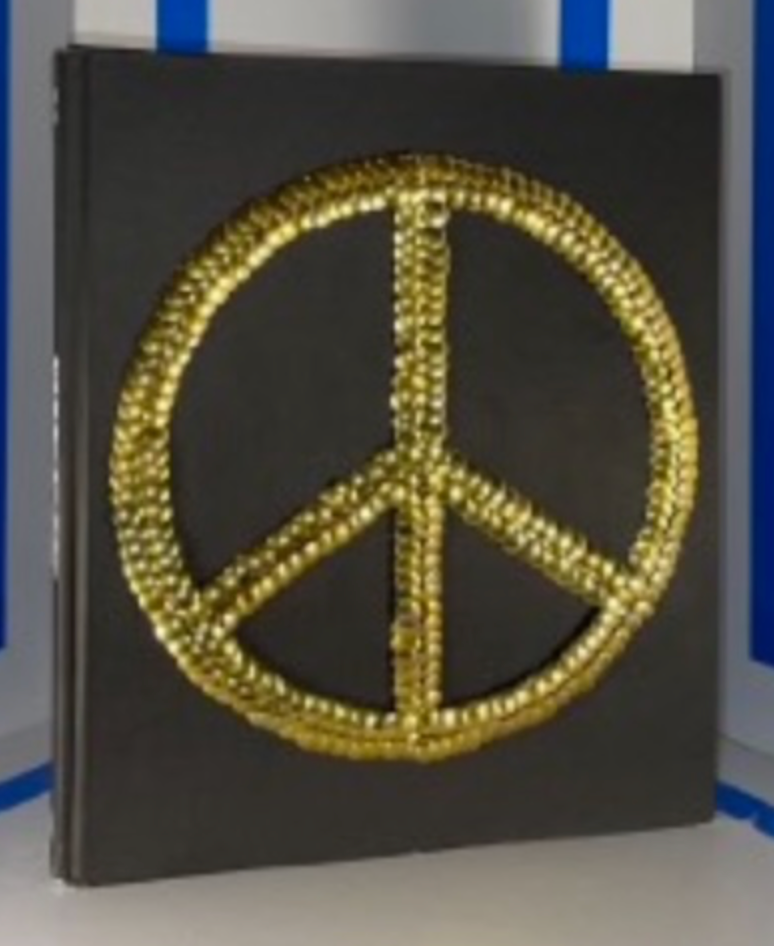 Peace Sign Embellished Coffee Table Book