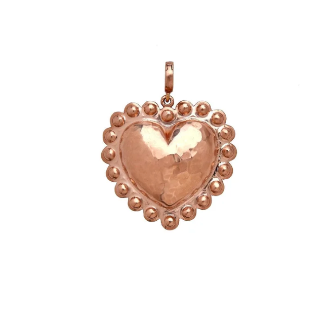 Large Dot Heart Charm