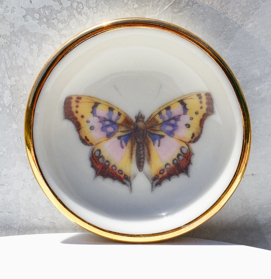 Orange Butterfly Trinket Dish | Ring Dish | Handmade