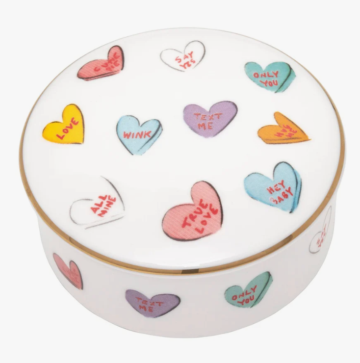 Tug Rice "Only You" - Fine Bone China Round Trinket Box in White