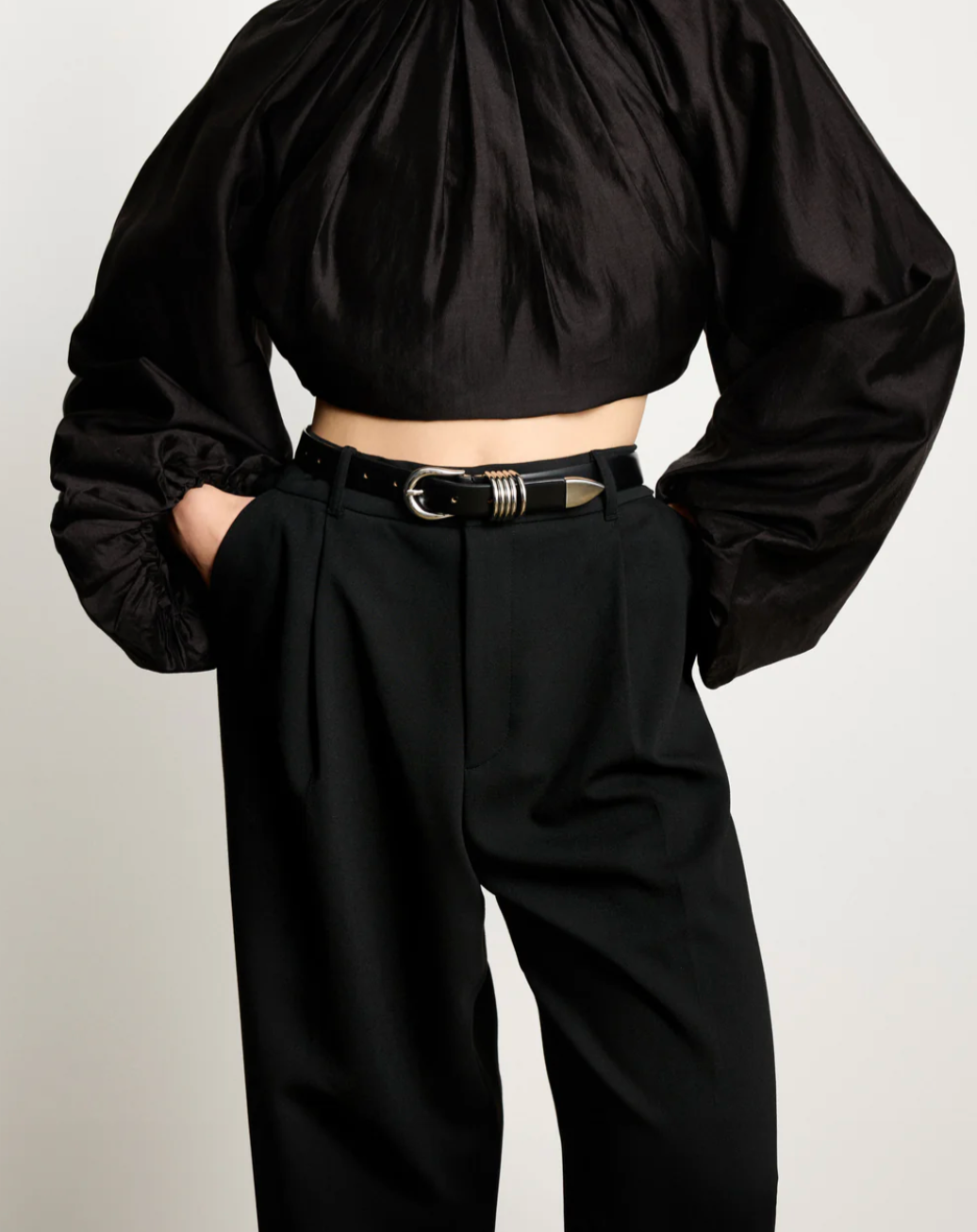 Hollyhock Black/Silver belt by DEHANCHE