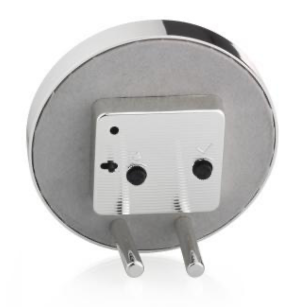 White & Silver Circle Alarm Clock