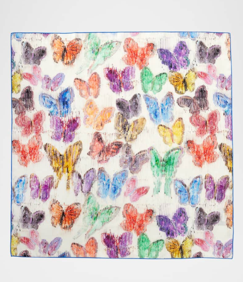 Spring Butterfly Linen Dinner Napkins