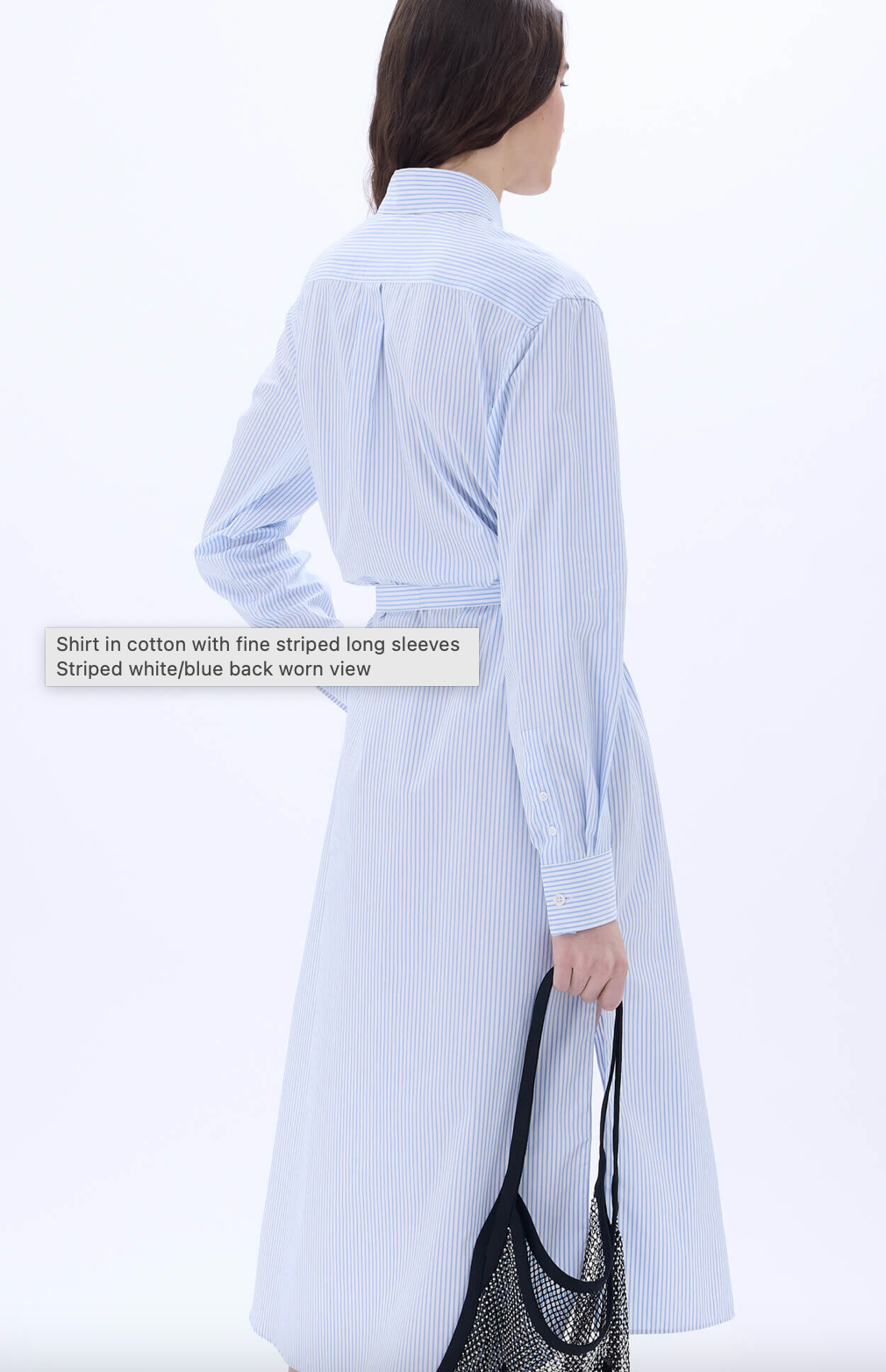 Shirt Dress Fine Stripped Long Sleeve By Sonia Rykiel