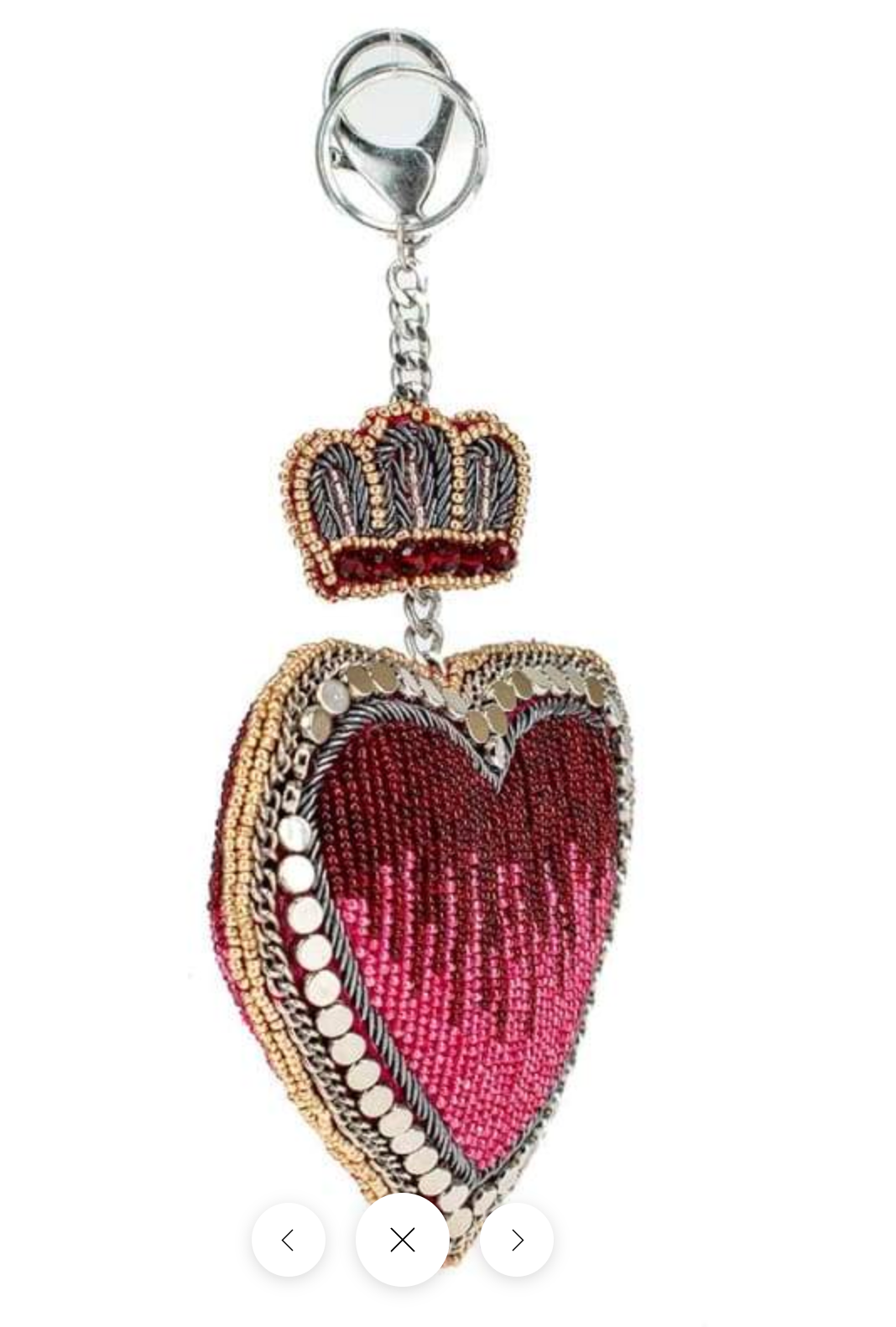 Queen of Hearts Beaded Coin Purse