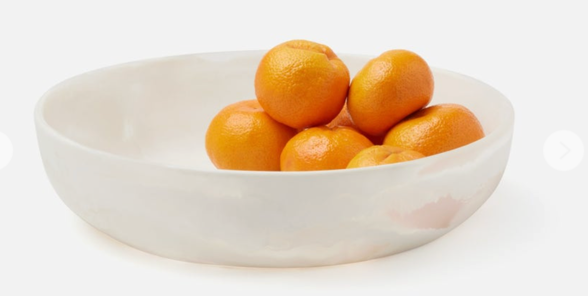 Hugo White Swirled Serving Bowl (Large)