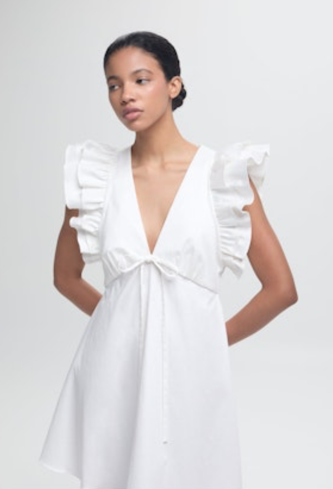 Nola Dress White Cotton by Kika Vargas