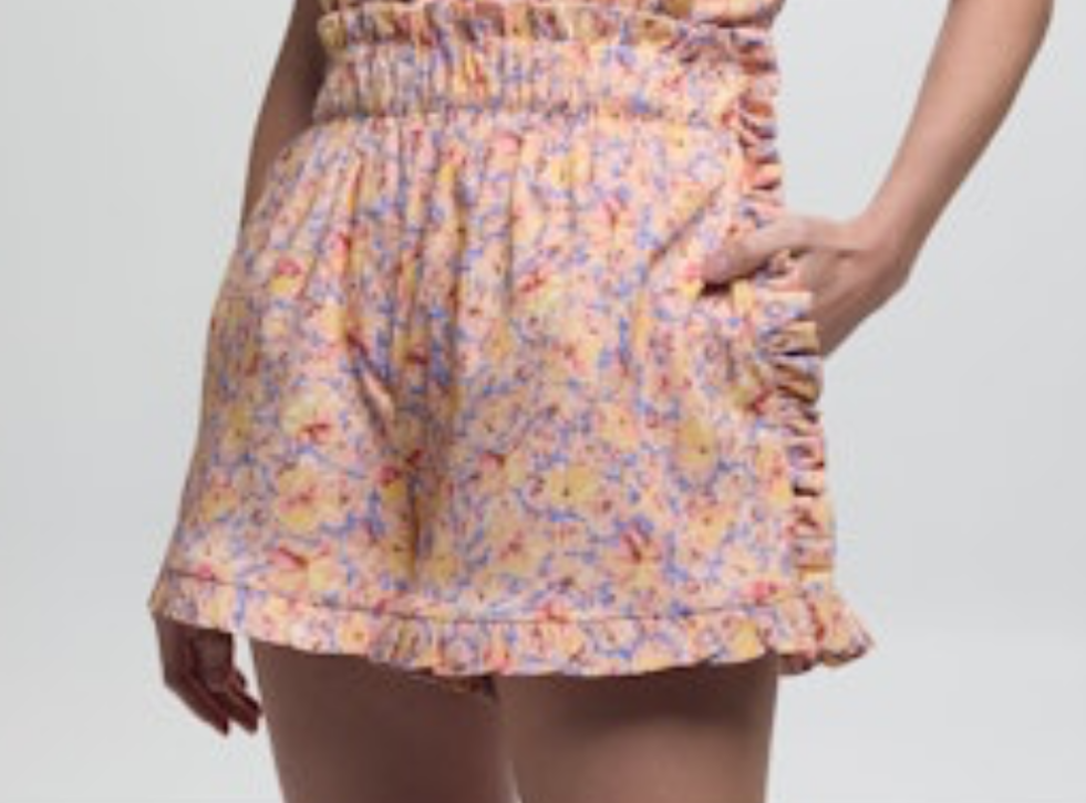Polly Short Yellow Garden Poplin by Kika Vargas