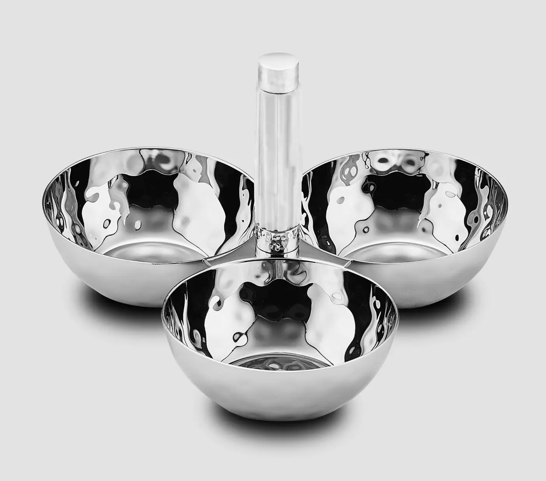 Transitional Triple Bowl w/White Resin