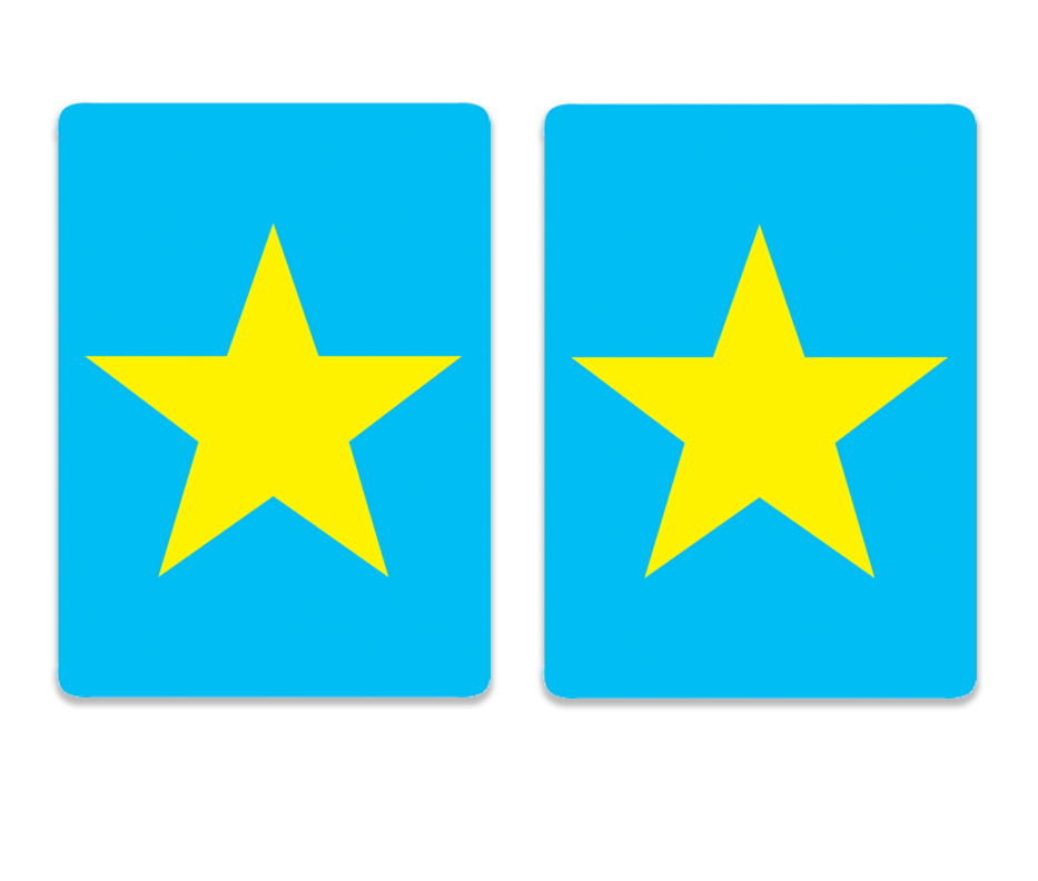Cards-playing cards -Star logo-blue