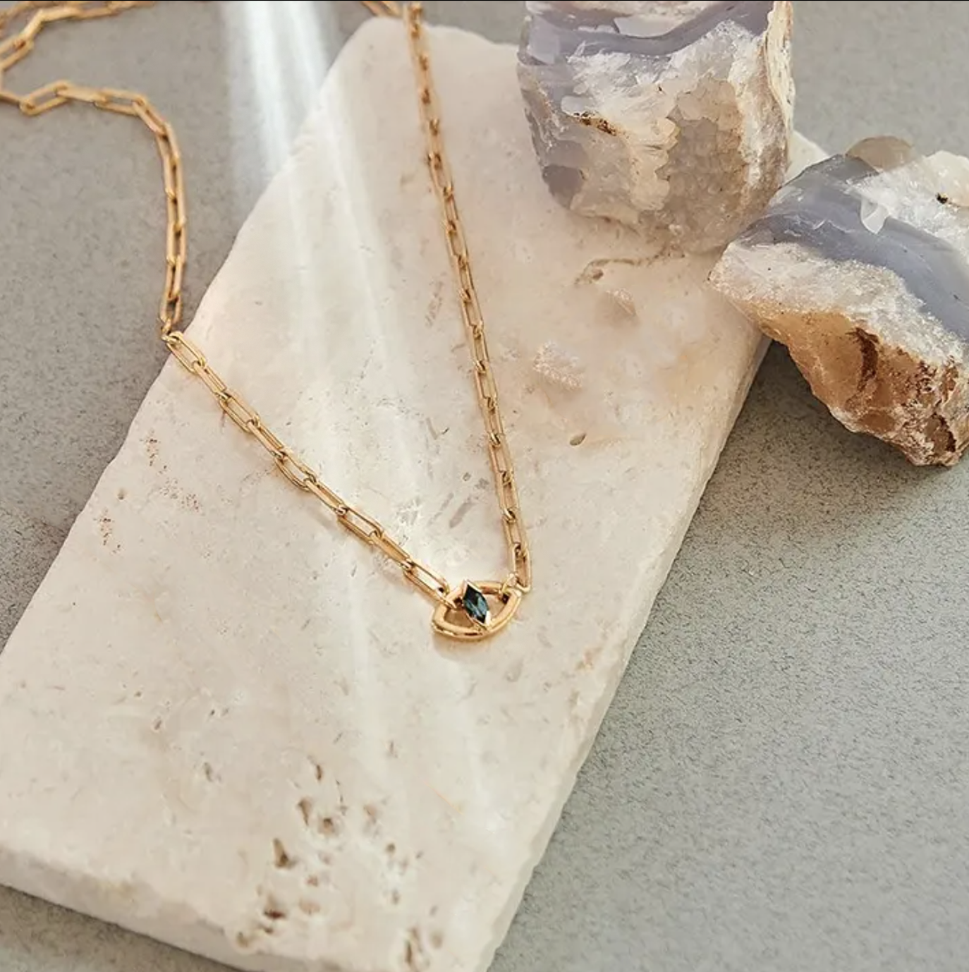 Evil Eye Sapphire  Necklace