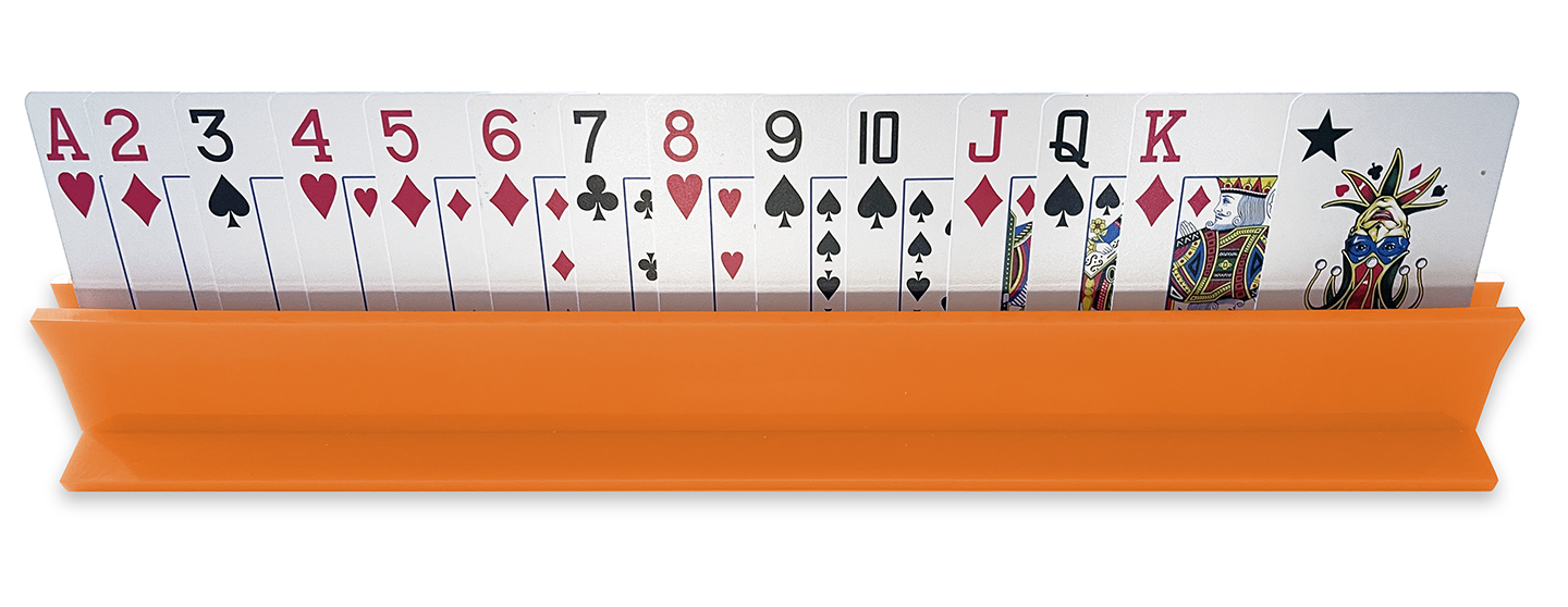 Canasta Card Holder Bright Orange