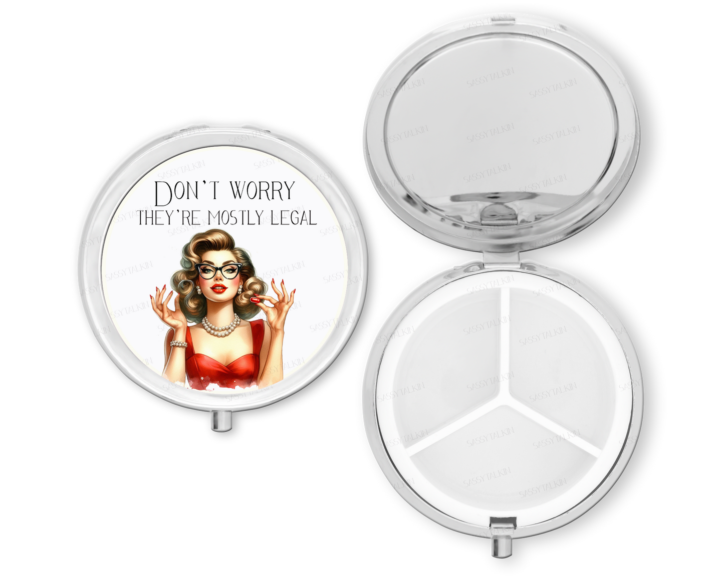 Purse Pill Box Organizer, Don't worry they're mostly legal