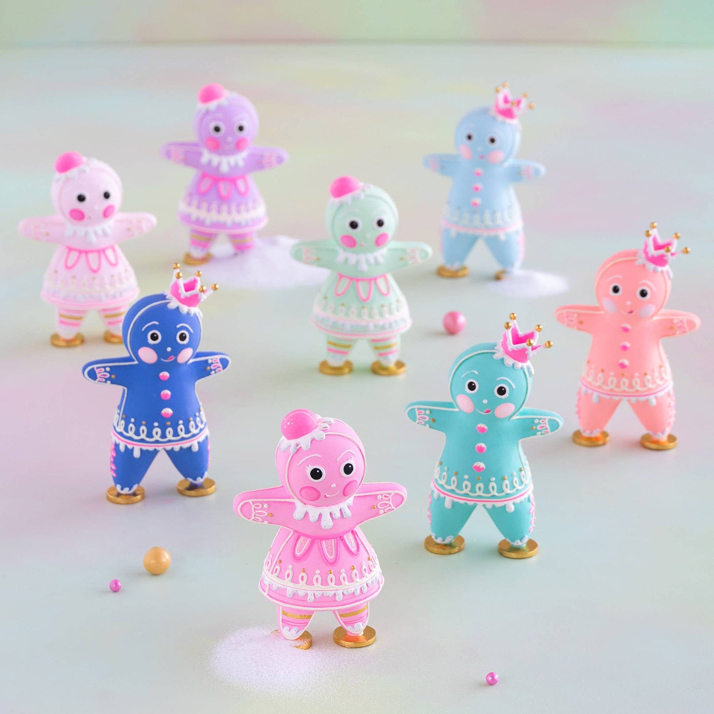The Rainbow Gingers, Small Tabletop Figure Resin, 8” (Assorted Colors)