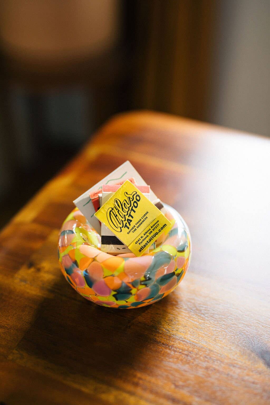 Glass Blown 90's Neon Bubble Bowl