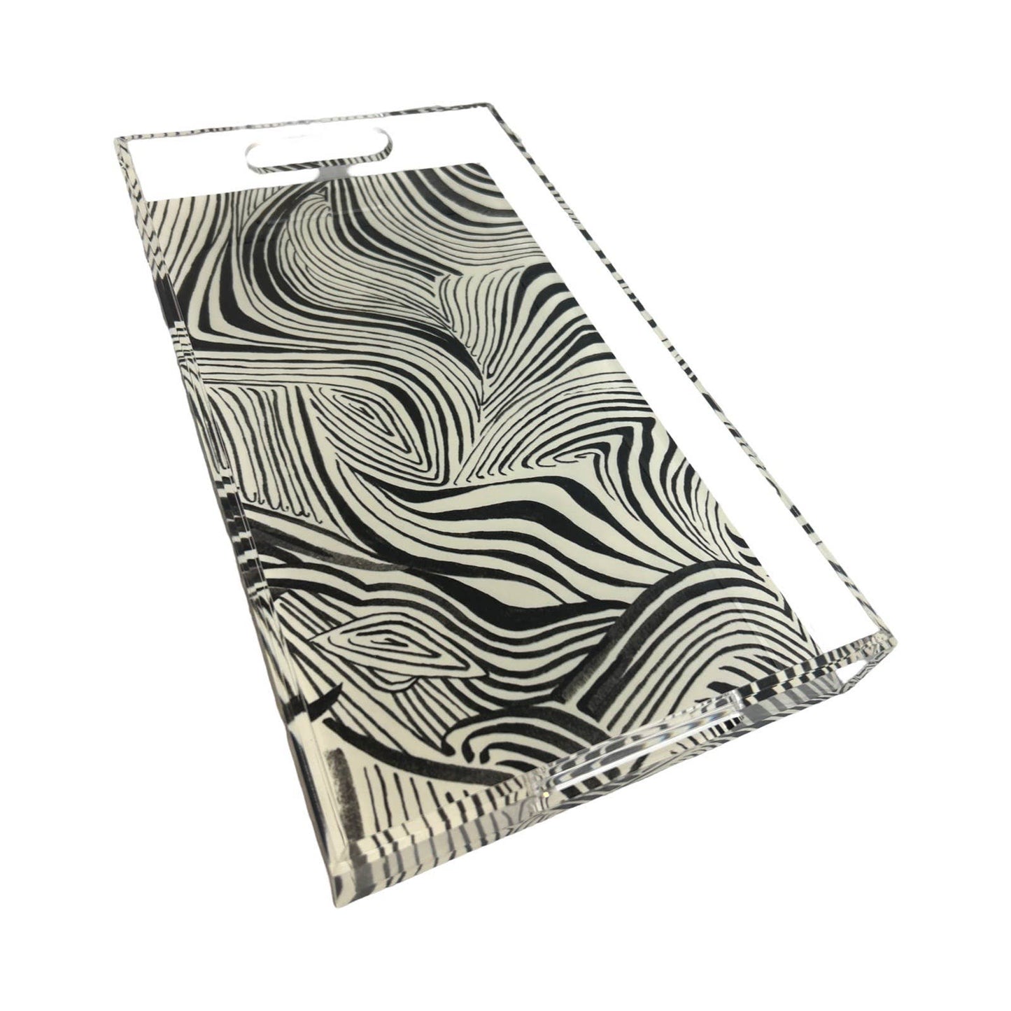 Zebra Tray in Lucite