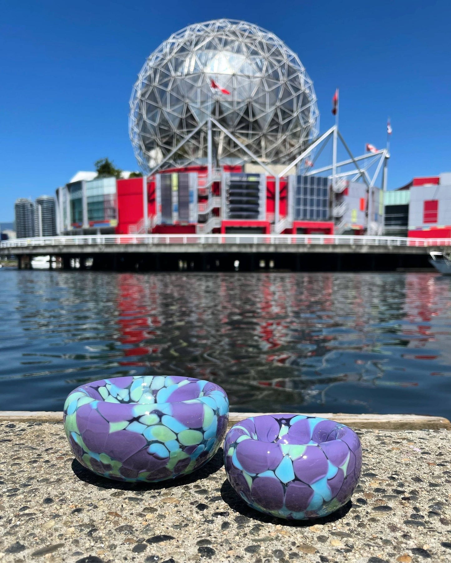 Glass Blown Galactic Bubble Bowl