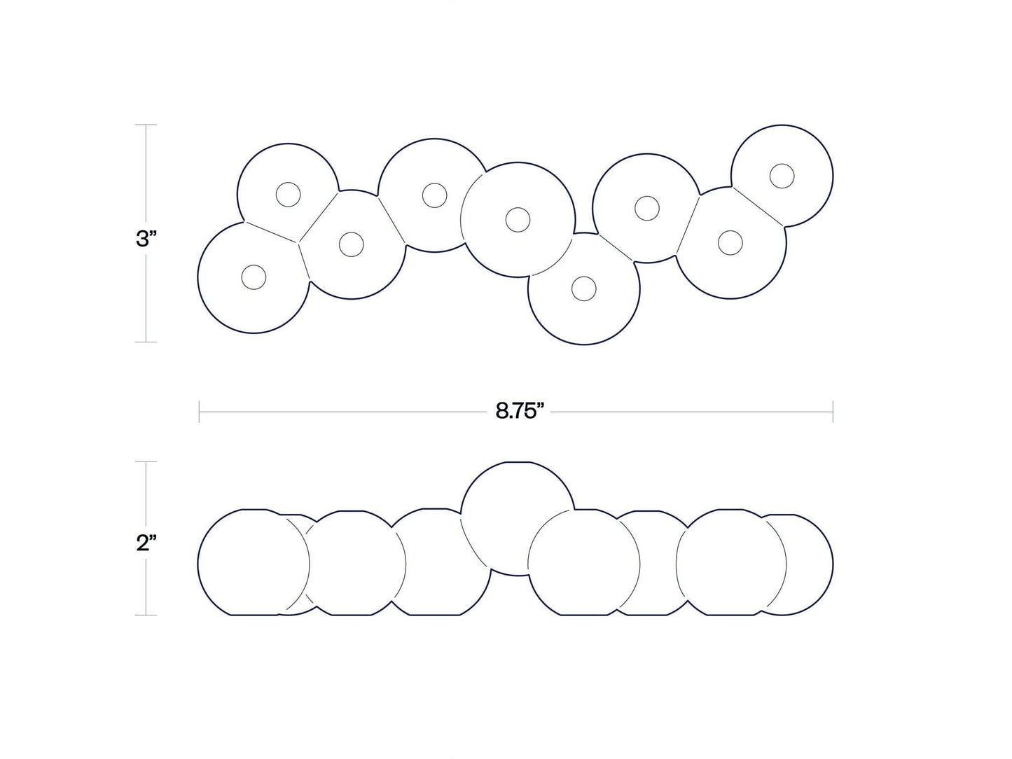 Bubble Menorah (Ceramic)-Indigo, Ivory, or Milk Color