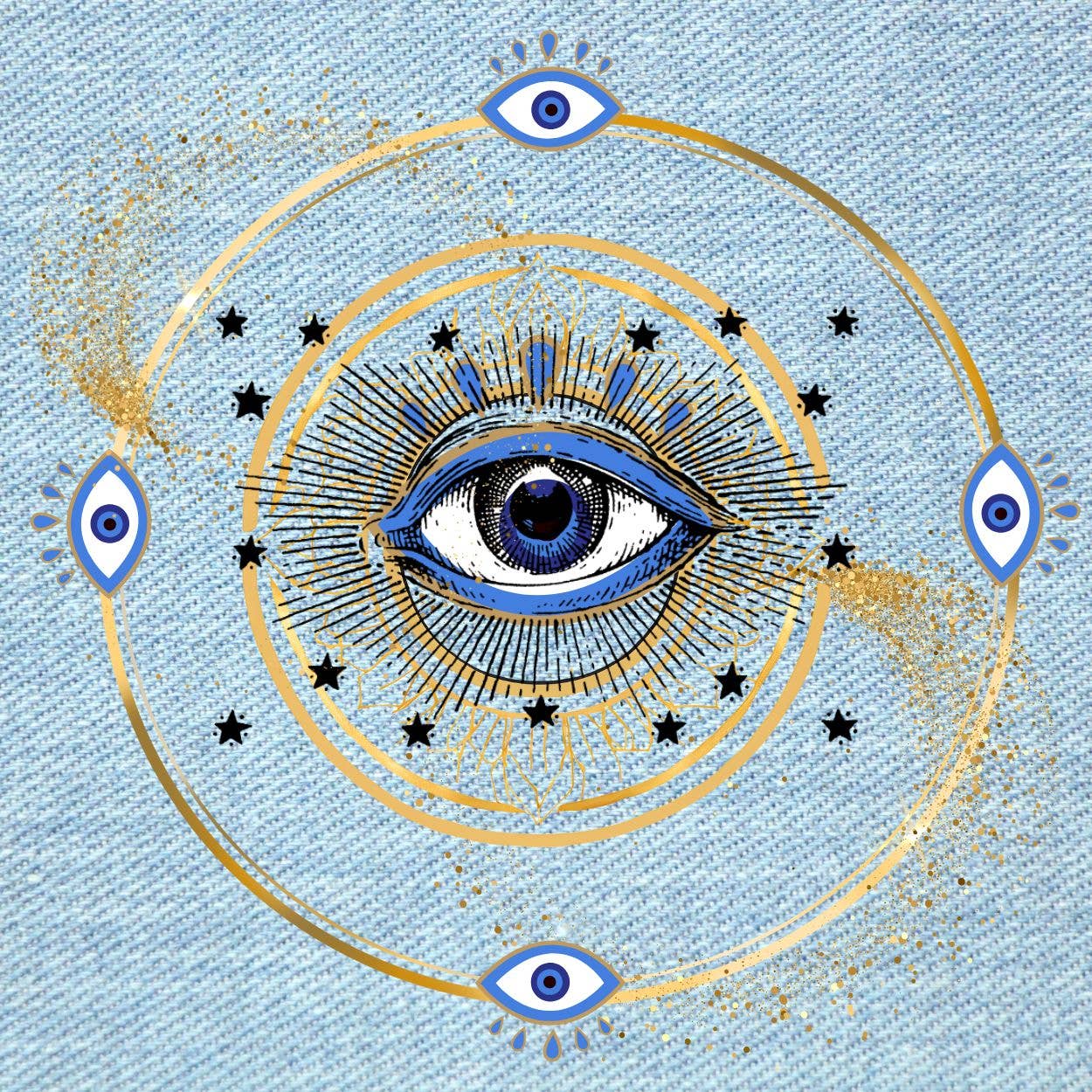 Octagon Bowl - Evil Eye Theme