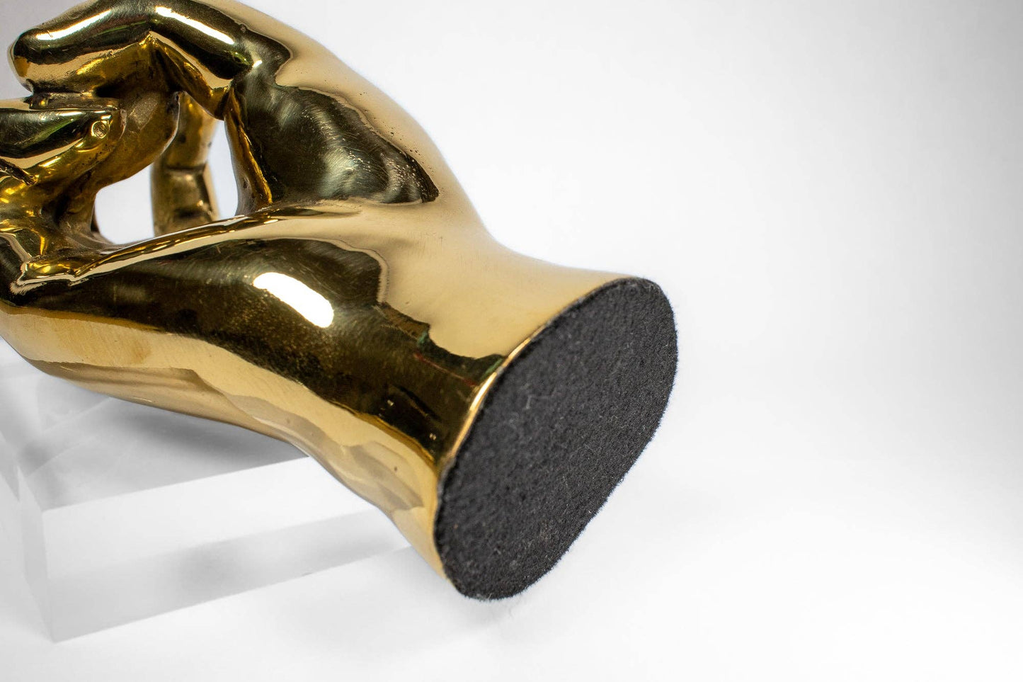 Heart Hands Hand Sign Sculpture in Brass