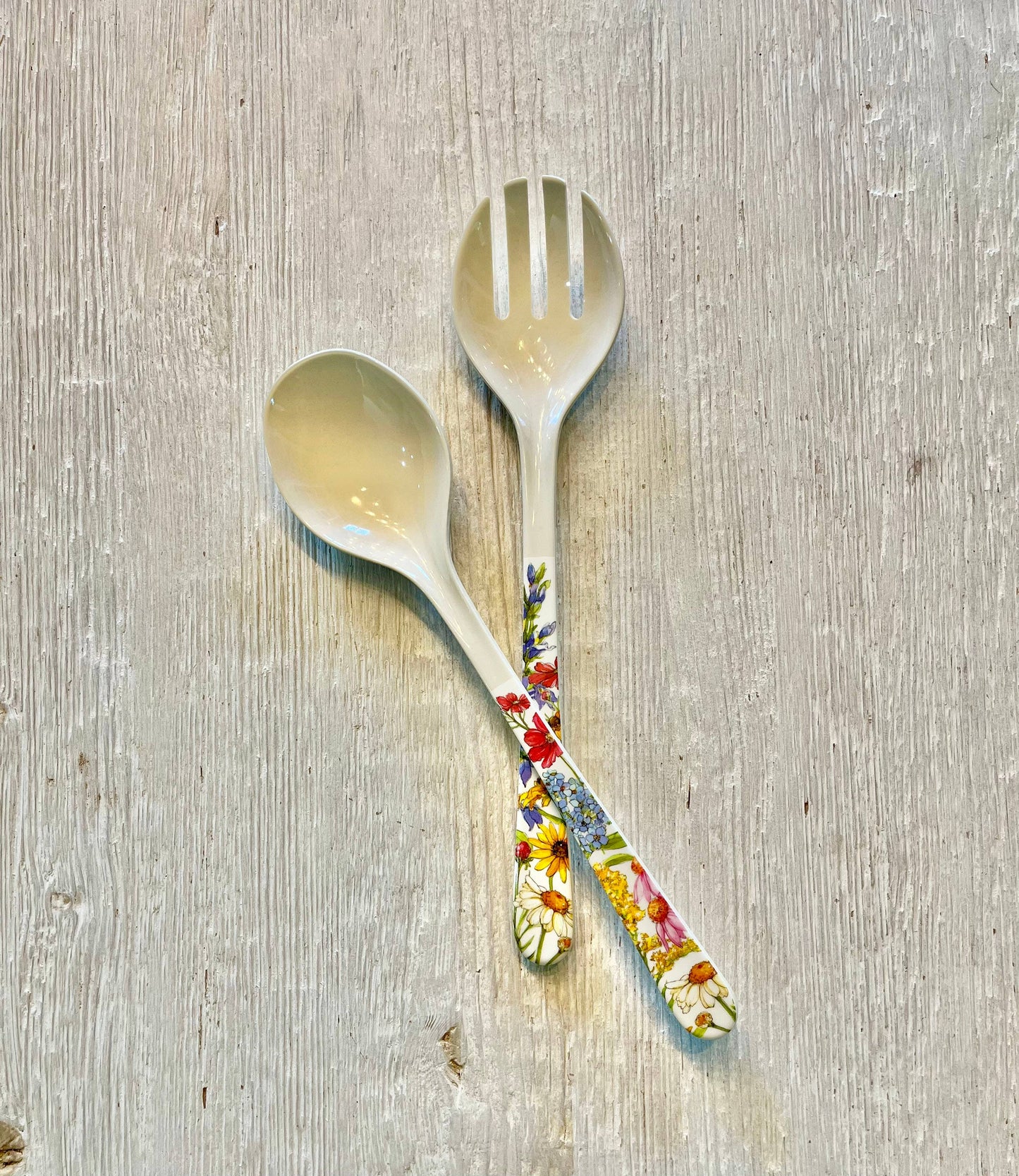 Wildflower Floral Utensil/Salad Kitchen Set