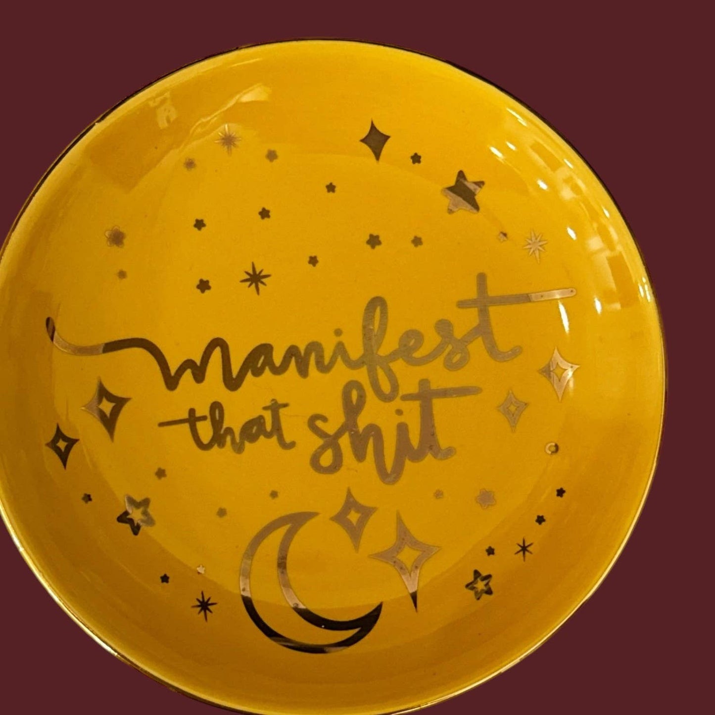 Manifest That Shit Funny Fun Trinket Dish