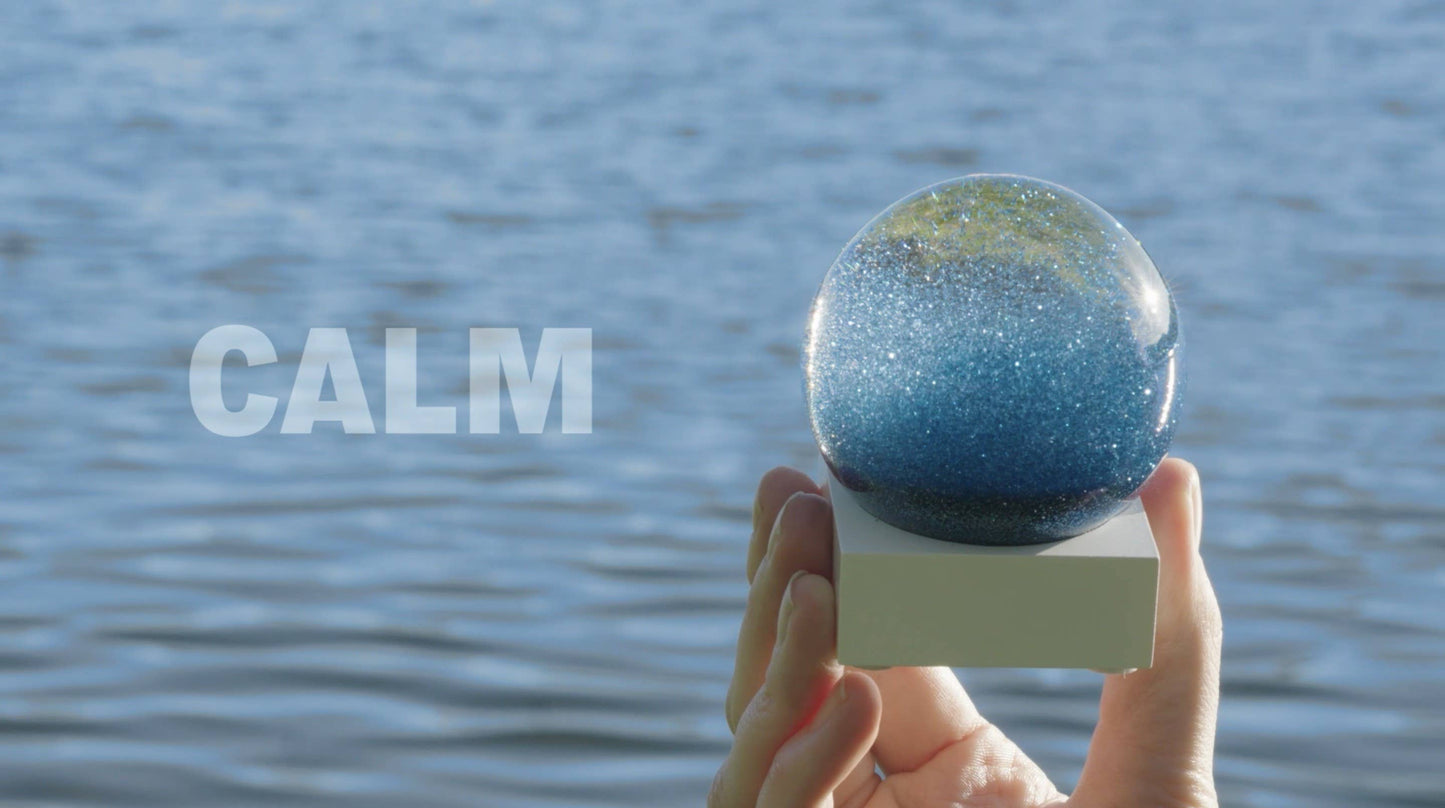 Blue Serenity Sphere Snow Globe