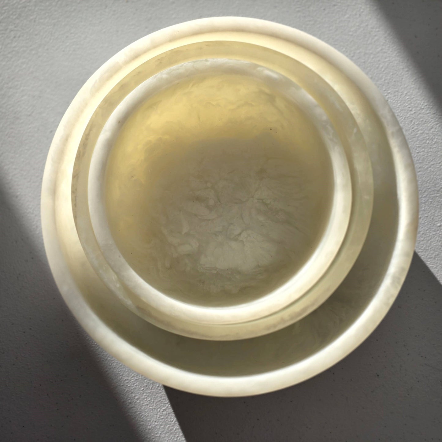 Serving Bowls - 3 bowls Matte Finish set - Hand-poured Resin