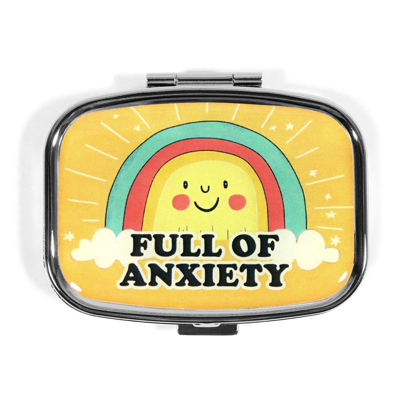 Full of Anxiety - Funny Metal Pill Box